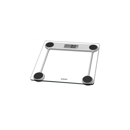 Bomann PW 1417 Pèse-personne numérique en verre pour salle de bain