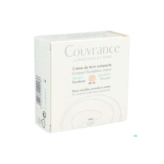 Avène Couvrance Crème De Teint Compacte Oil Free Porcelaine 9,5g