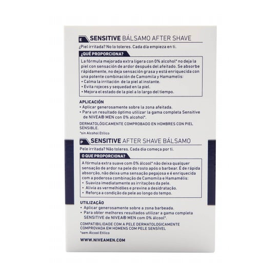 Nivea Men Sensitive After Shave Balm 0% Alcohol 100ml