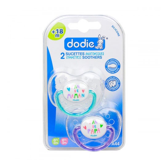 Dodie Sucette Anatomique Silicone Duo Fan +18mois