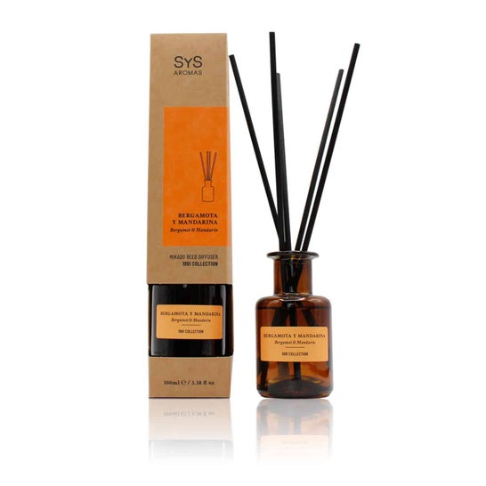 SYS Diffuseur de parfum Mikado Bergamote Mandarine 100 ml