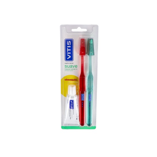 Vitis™ cepillo dental suave 2uds