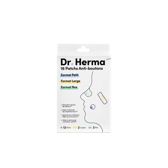 Dr. Herma Patch Anti-Boutons Mix Petit Large Nez 16uts