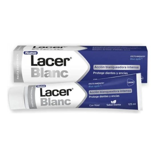 Lacer® Blanc Plus Dentifrice blanchissant goût menthe 125 ml Lacer® Blanc Plus Dentifrice blanchissant goût menthe 125 ml