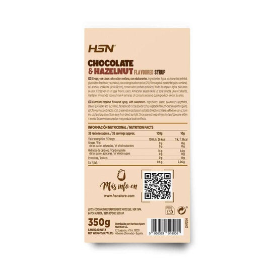 HSN Sirope Chocolate y Avellana 350g