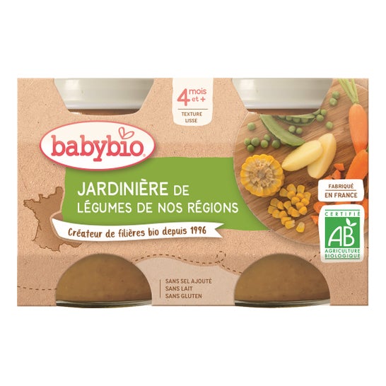 Babybio Petits Pots Jardinière de Légumes Bio dès 4 mois 2x130g