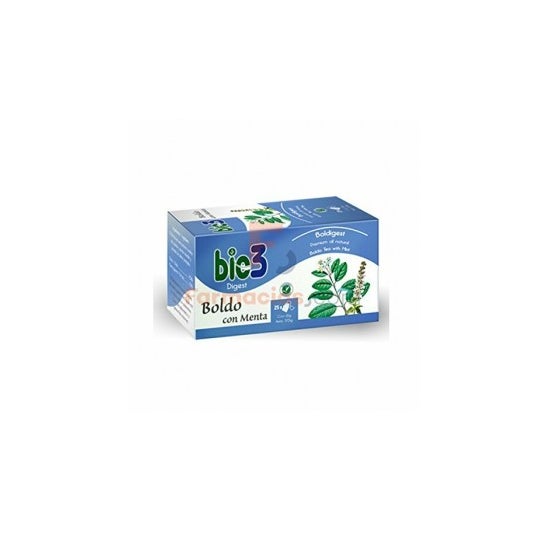 Bio3 Boldigest boldo avec 25 filtres à la menthe