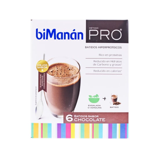 biManán™ méthode PRO méthode chocolat shake 6 sachets