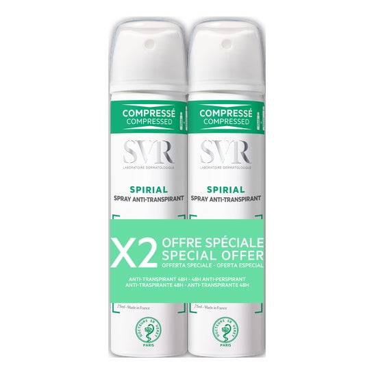 SVR Spirial Déodorant Anti transpirant Spray 2x75ml