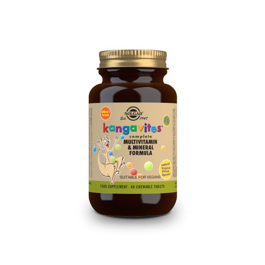 Solgar Kangavites Multi Vitamines Et Minéraux Arôme Naturel Tropical 60 Comprimés À Croquer