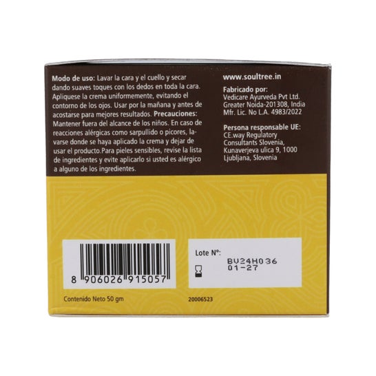Soultree Crème pour le visage Curcuma Amla Bhrami 60g