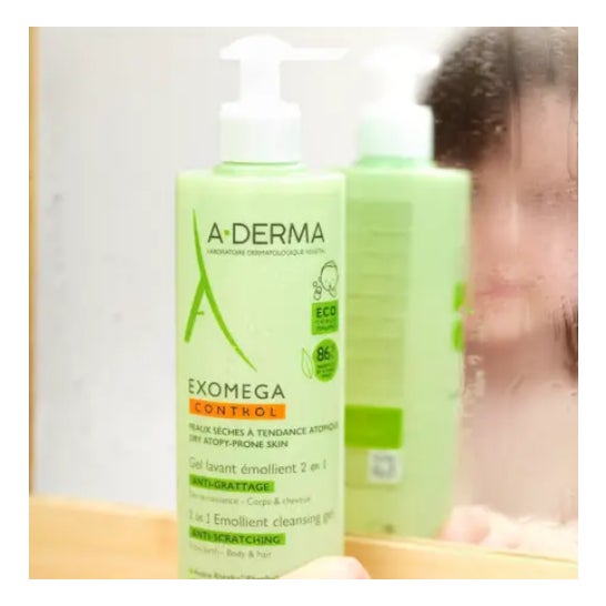 Duo Exomega Control Gel Nettoyant 2 en 1 Cheveux &amp; Corps 2 X 500Ml