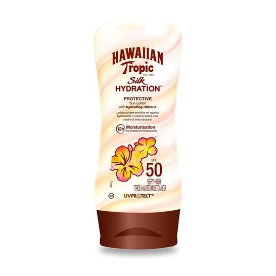 Hawaiian Tropic Tropic Tropic Soie Tropic Hydratation Lotion solaire protectrice Spf50 Very Very