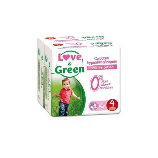 Love & Green Culottes Apprentissage Hypoallergéniques T4 20 pièces