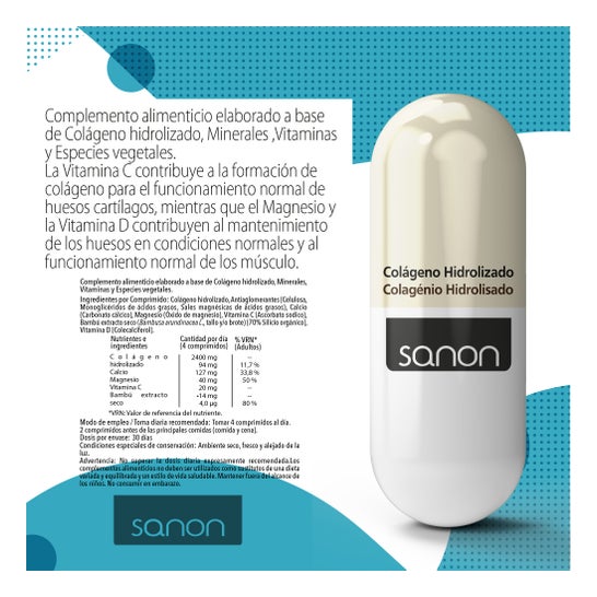 Sanon collagène hydrolysé 180caps