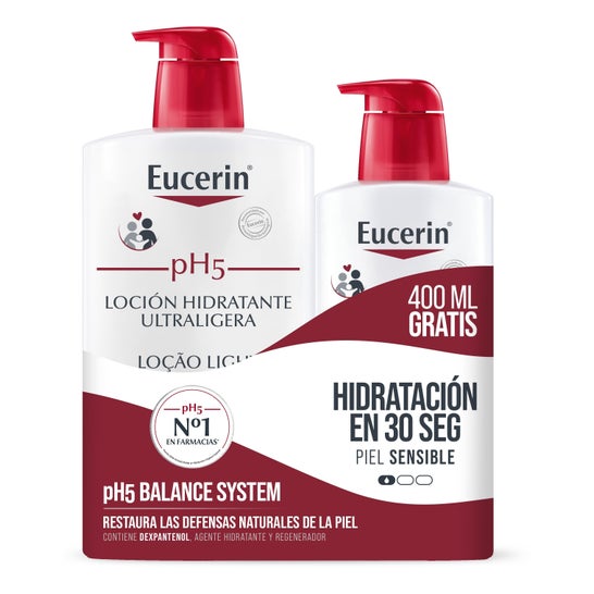 Eucerin® ph5 Lotion hydratante ultra légère 1000ml + 400ml Eucerin® ph5 Lotion hydratante ultra légère 1000ml + 400ml