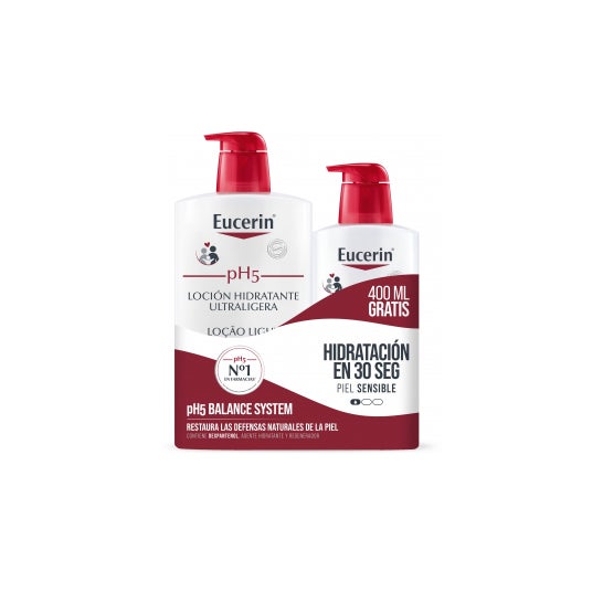 Eucerin® ph5 Lotion hydratante ultra légère 1000ml + 400ml Eucerin® ph5 Lotion hydratante ultra légère 1000ml + 400ml