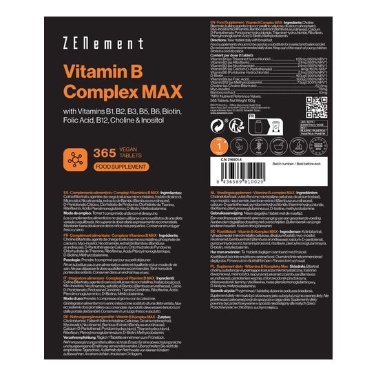 Zenement Complex Vitamine B Max 365caps