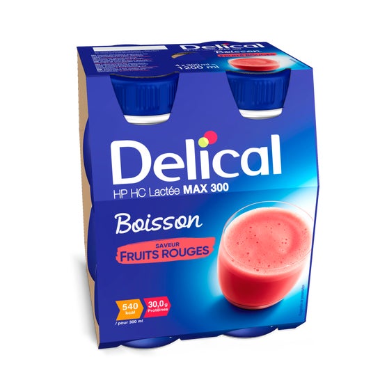 Delical Pack Boisson Lactee HP HC Max Fruits Rouges 4x300ml