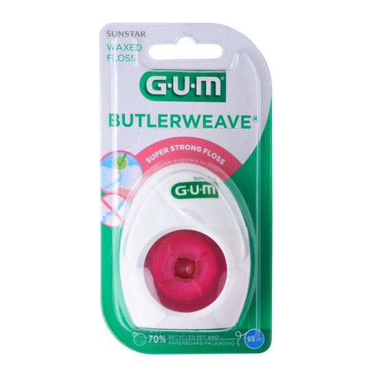 GUM Butlerweave Soie Dentaire avec Cire 55m