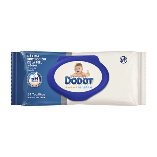 Dodot Dodot Sensitive Lingettes rechargeables non parfumées 54pcs