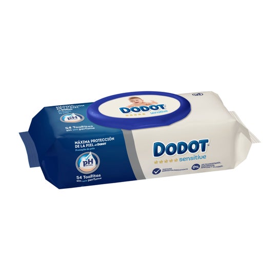 Dodot Dodot Sensitive Lingettes rechargeables non parfumées 54pcs
