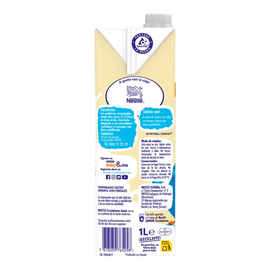 Nestlé Junior Croissance +2 Céréales 1L