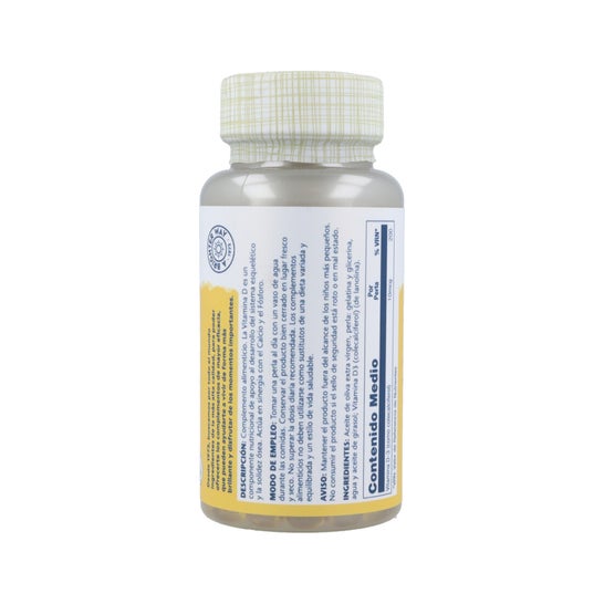 Solaray Vitamine D3 400Ui 120caps