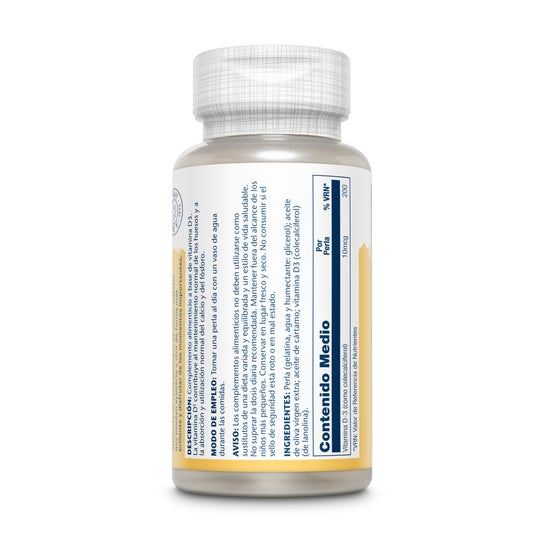 Solaray Vitamine D3 400Ui 120caps