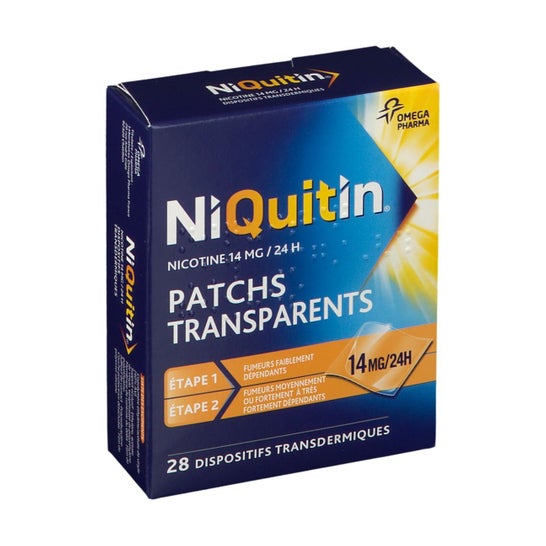 NiQuitin 14mg/24H Patchs Transparents 28 Unités