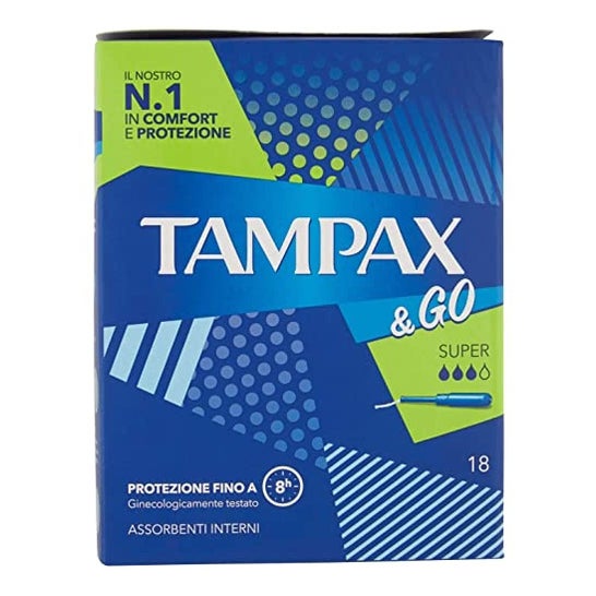 Tampax &Go Tampons Super 18uts