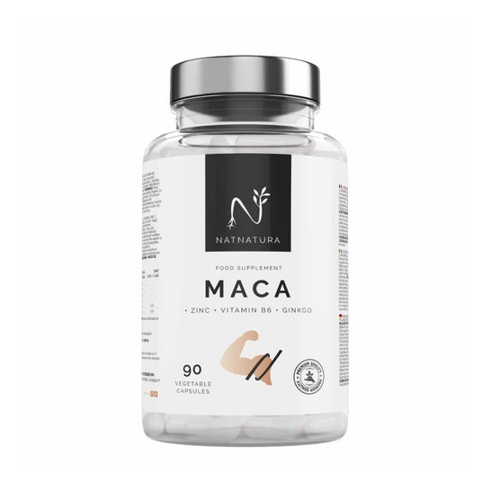 Natnatura Maca au zinc + vitamine B6 + Ginkgo 90caps