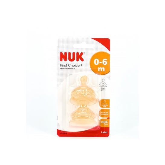 NUK Tétine First Choice latex T. 1 M 0-6 mois lot de 4