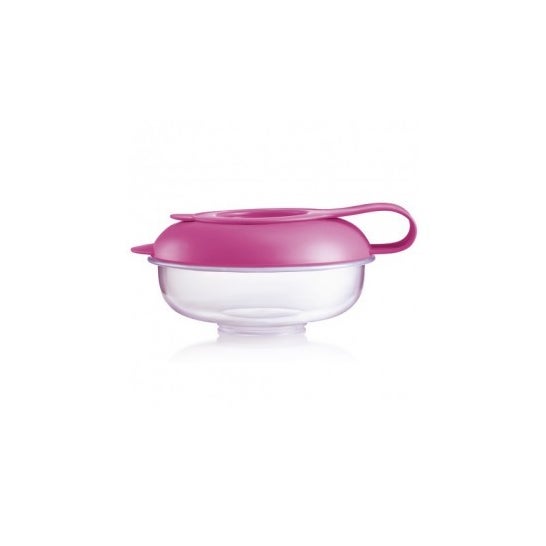Bol de la boîte à snack de Mam avec couvercle Mam Pink