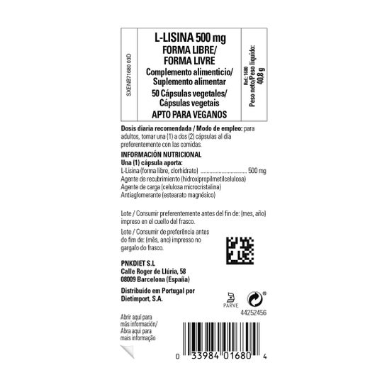 Solgar L-Lysine 500mg 50 gélules 50 gélules