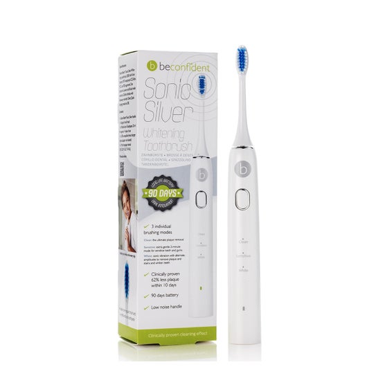 Beconfident Brosse Sonique Blanc Argenté 1 Unité
