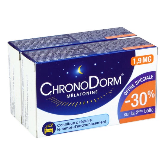 ChronoDorm Mélatonine 1,90mg 2x30 Comprimés
