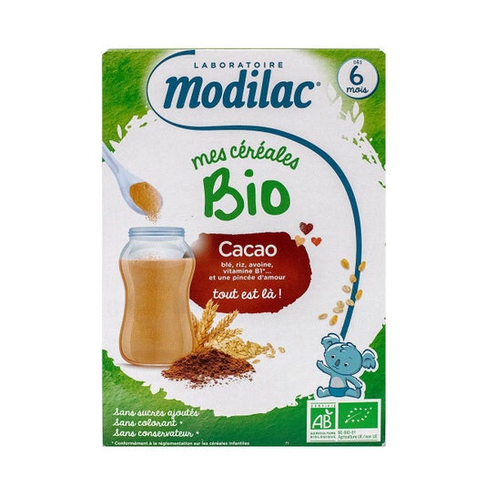 Modilac Mes Céréales Bio Cacao 6 Mois 250g
