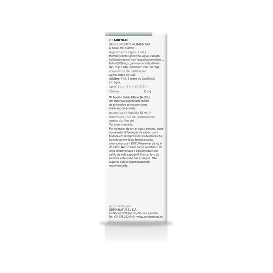 Extracto Arandano Xxi 50ml Soria Natural *
