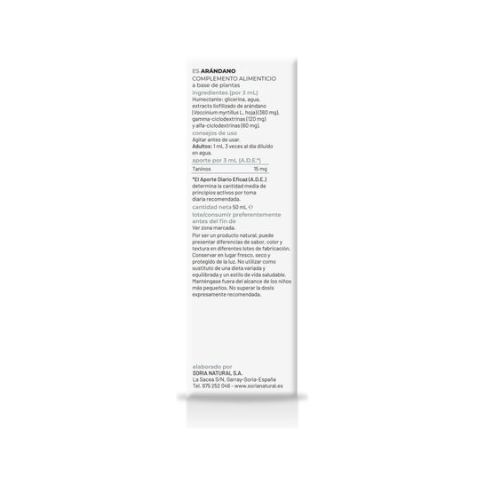 Extracto Arandano Xxi 50ml Soria Natural *