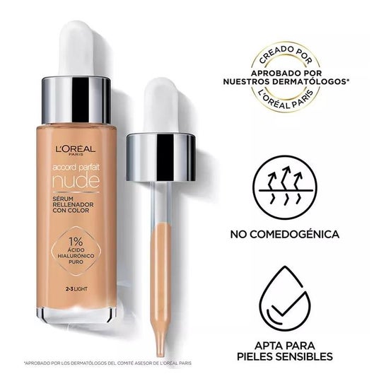 L'Oréal Accord Parfait Nude Serum 2-3 Light 30ml L'Oréal Accord Parfait Nude Serum 2-3 Light 30ml