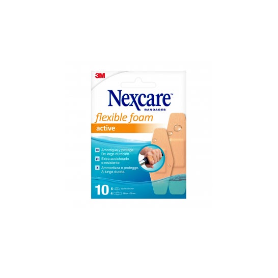 Nexcare Active 360º Assortiment de pansements adhésifs assortis 10 Unités