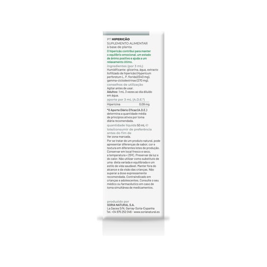 Extracto Hiperico Xxi 50ml Soria Natural *