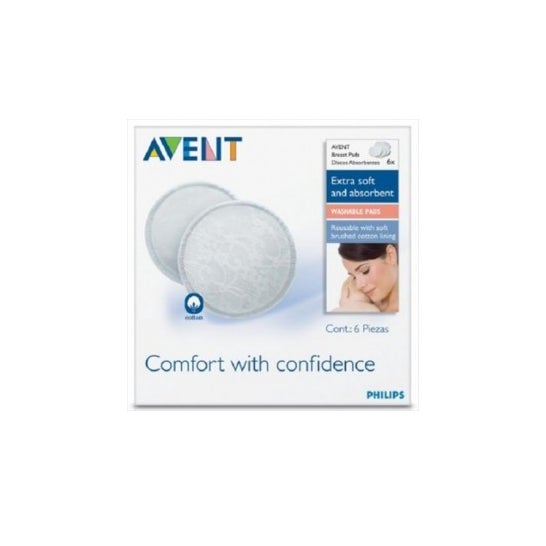 Avent Coussinets d'Allaitement Lavables 6 unités