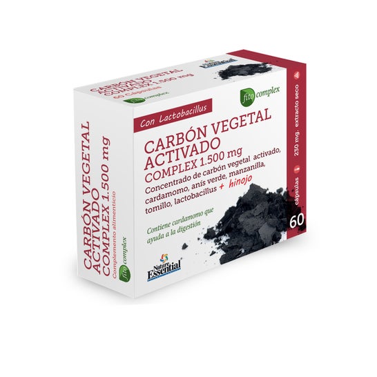 Nature Essential Carbón Vegetal Activado Complex 1500mg 60caps