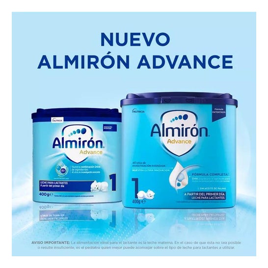 Almirón Advance 1 Lait de démarrage en poudre dès le premier jour 400gr Almirón Advance 1 Lait de démarrage en poudre dès le premier jour 400gr