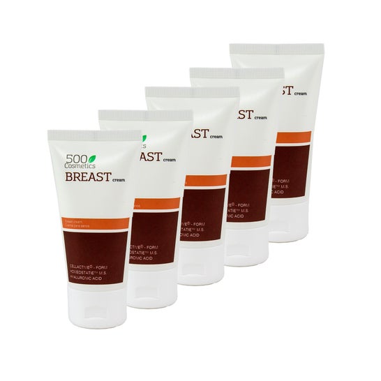 500Cosmetics Breast Cream Crema Para Aumento Seno 5x100ml