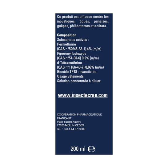 Insect Écran Concentré Insecticide Vêtements 200ml