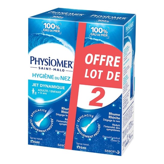 Physiomer Hygiène Du Nez Jet Dynamique 2x135ml