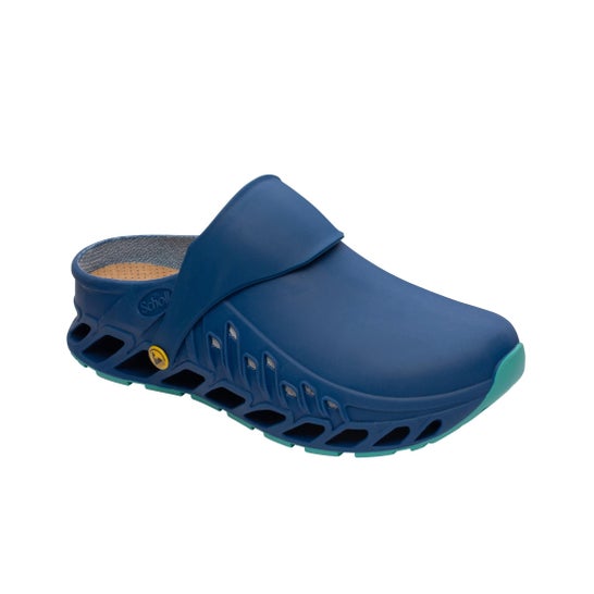 Scholl Evoflex Mule Esmeralda Azul Navy Talla 37 1 Par